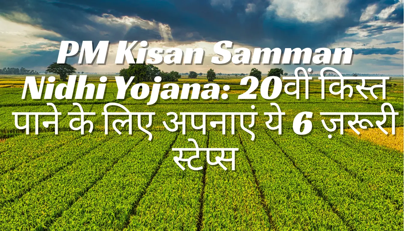PM Kisan Samman Nidhi Yojana: 20वीं किस्त पाने के लिए अपनाएं ये 6 ज़रूरी स्टेप्स