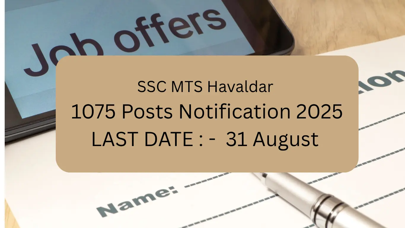 SSC MTS Havaldar – 1075 Posts Notification 2025